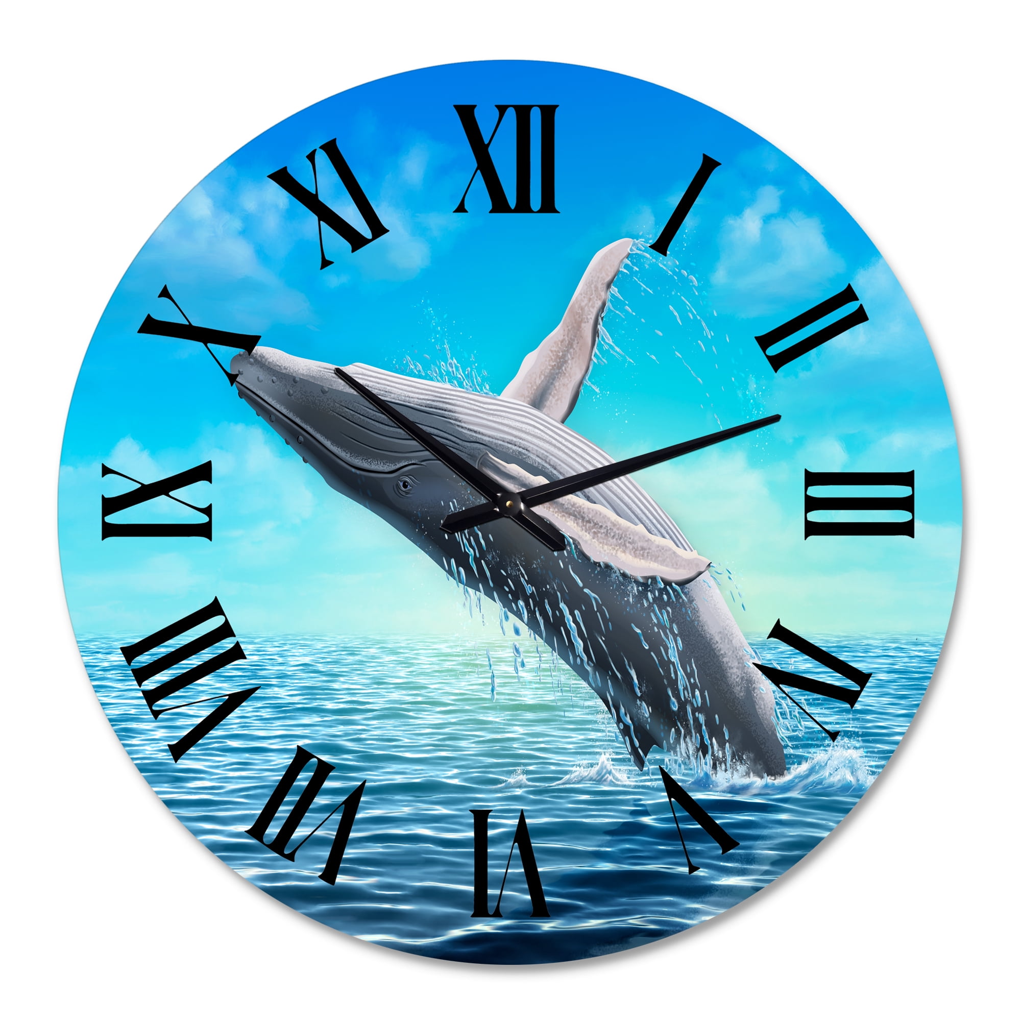 Designart 1 in Quartz Farmhouse Wall Clock