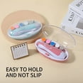 thumbnail image 6 of 1 piece 6 grinding heads multifunctional electric nail sharpener nail clippers anti-pinch meat gift (Pink), 6 of 7