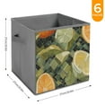 thumbnail image 6 of Collapsible Oxford Fabric Storage Cubes with Handles, Large Mid Foldable Oxford Cloth Bins Set of 2/6, Closet Organizers for Shelves Clothes Home Kitchen Toy - citrus Mediterranean style mosaic, 6 of 7