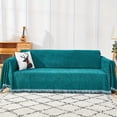 thumbnail image 2 of 1 funda de sofá con borlas, funda de sofá antiarañazos para gatos, protector de muebles universal Four Seasons para dormitorio, oficina, sala de estar, decoración del hogar, 2 of 4