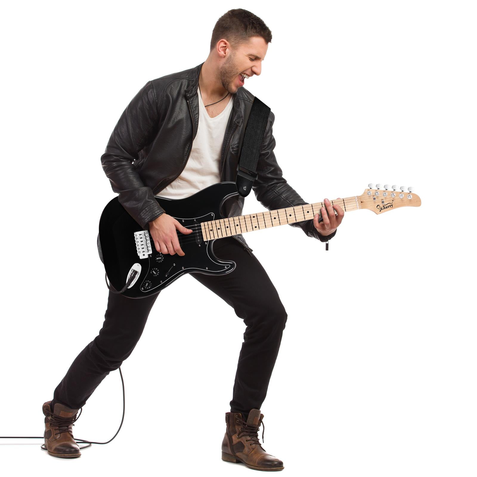 Glarry Full Size Electric Guitar for Beginner with 20W Amplifier, Black