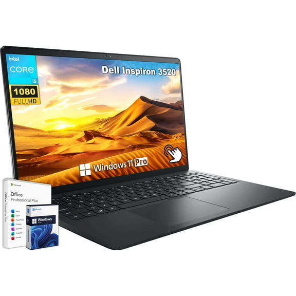 Dell Inspiron 15 3520 Touchscreen Business Laptop, 15.6" FHD Touch Screen, Intel i5-1235U (Beat i7-1195G7), 64GB RAM, 1TB SSD, Intel UHD Graphics, Microsoft Office Lifetime License & Windows 11 Pro