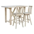 thumbnail image 6 of Bar Height Table With 2 Slat Back Swivel Bar Stools - 30 in. Seat Height, 6 of 8