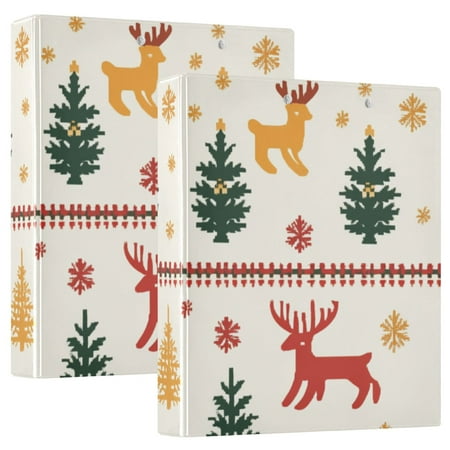 Christmas Deers Trees 3 Ring Binders 1.5 inch Hardcover File Folders with Interior Pockets A4 Size Organizer for School Office Hospital Christmas Deers Trees 3 Ring Binders 1.5 inch Hardcover File Folders with Interior Pockets A4 Size Organizer for School Office Hospital
