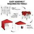 thumbnail image 3 of 10 x 10 Pop Up Canopy, All Season Instant Canopy with 2 Sidewalls and Vented Roof, Portable Party Tent with Wheeled Carry Bag and Sandbag for Camping, Picnic, Party, 3 of 8