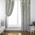 thumbnail image 4 of Floral Curtains,Watercolor Spring Floral Leaves Farmhouse Wooden Flower Rustic Country Rod Pocket Blackout Window Drapes Bedroom Living Room 27.5x63in,2 Panel Set, 4 of 6