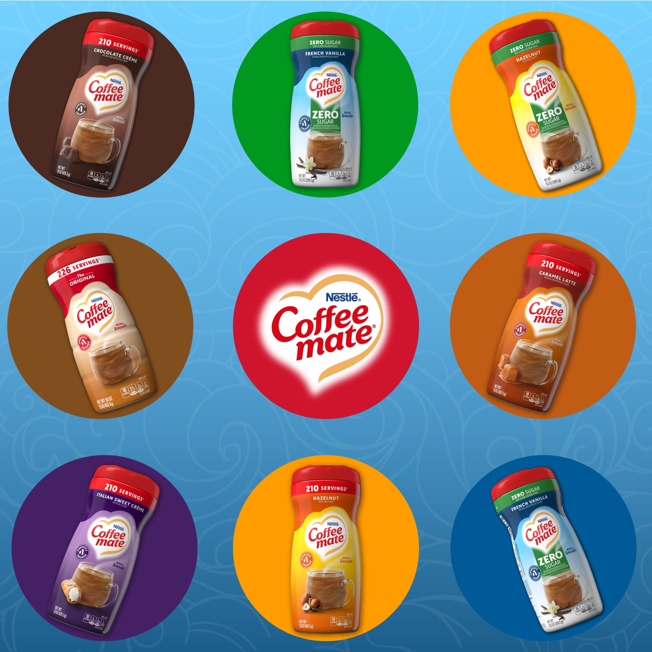 Coffee mate French Vanilla Zero Sugar Powder Coffee Creamer, 10.2 oz