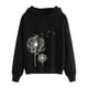 thumbnail image 1 of ICHUANYI Clearance Women's Hoodie Printing Loose Casual Fashion Long Sleeve Sweatshirt Tops(Black, S) ICHUANYI WER2023081108402, 1 of 5