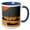 Blue/White, variant on 3drose, Anchored for the Night in Cannery Bay in Haines Alaska, 11oz Two-tone Red Mug