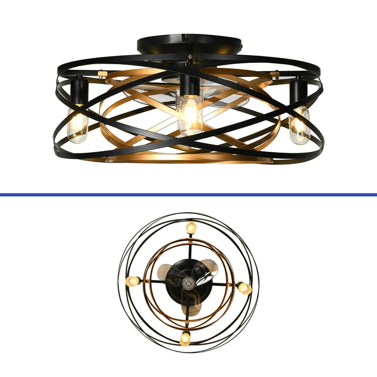 F♡ ModFusion 22-Inch Chandelier Crystal Fan Light, Quiet Air