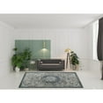 thumbnail image 2 of 8' x 11' Teal Blue Medallion Power Loom Area Rug, 2 of 5