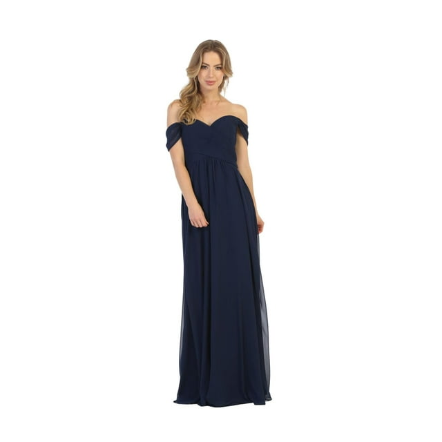 Off Shoulder Long Bridesmaid Dress