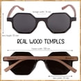 thumbnail image 3 of Gafas de sol Woodies Walnut Wood hexagonales polarizadas neg, 3 of 3