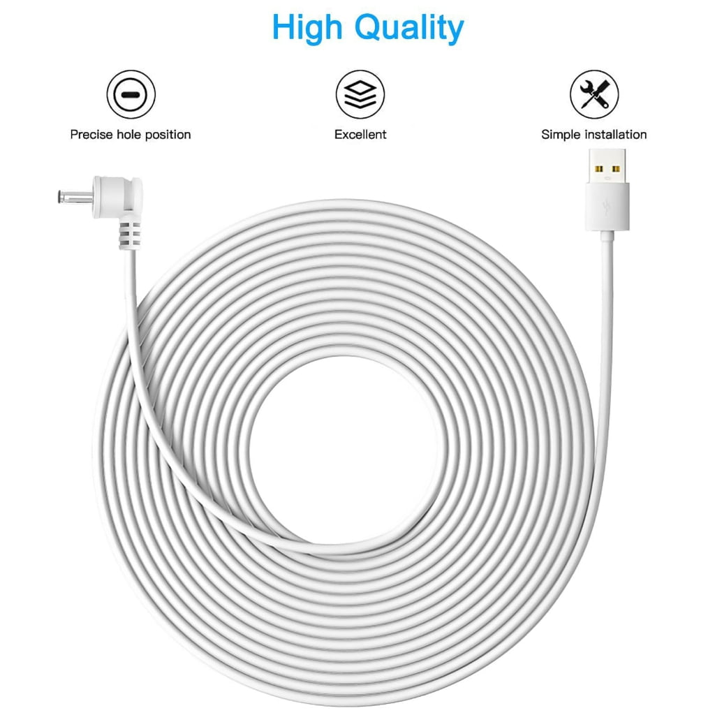 Weatherproof Power Charging Cable for Security Cameras Indoors and Outdoors