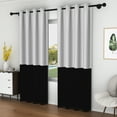 thumbnail image 3 of Lfeey Black and Gray Blackout Curtains, Room Darkening Curtains for Living Rooms/Bedrooms, 72 inch long, 2 Panels, 3 of 6