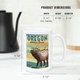 thumbnail image 5 of 15 fl oz Ceramic Mug, Wallowa County, Oregon, Elk, Lithograph, Dishwasher & Microwave Safe, 5 of 5