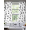 thumbnail image 2 of Ocean Conch Nautilus Sheer Curtains 72 Inch Length 2 Panels Set, White Black Coastal Beach Shell Voile Window Treatment Rod Pocket Curtains Sheers Drapes for Bedroom/Living Room/Kitchen 52"x72"x2, 2 of 7