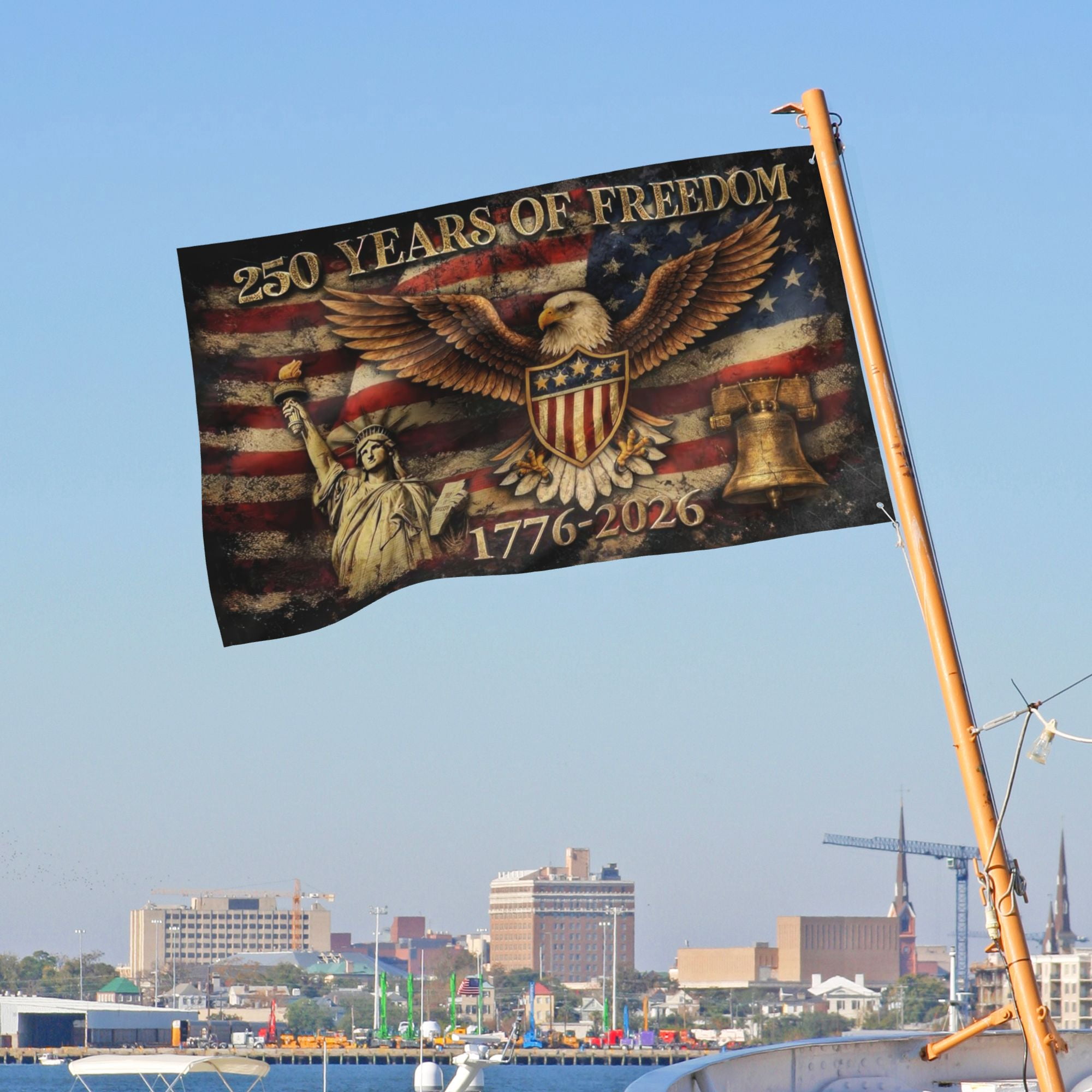 USA 250th Anniversary Flag Double-Sided 4x6 Ft American Independence 1776–2026 Celebration Flag 250 Years Birthday Patriotic Banner for Indoor Outdoor Decor