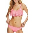 thumbnail image 4 of Hobie PINK/CORAL Junior's Crochet Flounce Bikini Swim Top, US X-Large, 4 of 4