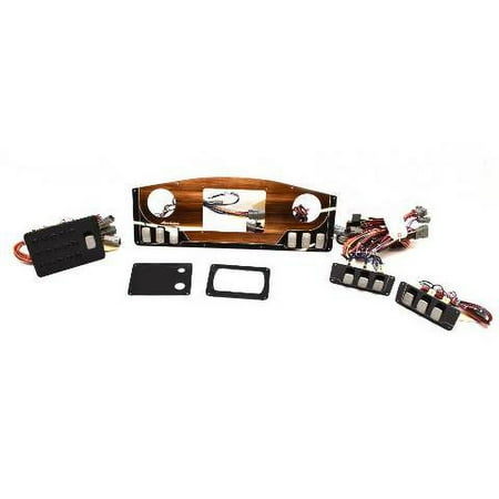 Hurricane Boat Dash Panel Set 14861 | SD 2690 Set Of 6 Black Woodgrain