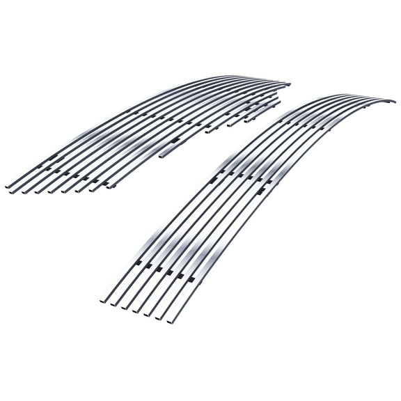 APS Compatible with Nissan Altima 2007-2009 Sedan Main Upper Lower Bumper Stainless Steel SS Chrome Billet Front Grill Grille Insert Combo N87765A