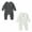 Grey + white, variant on GXFC Infant Baby Boys Fall One Piece Jumpsuits Newborn Boys Long Sleeve Buttons Knit Ribbed Romper Pants Cute Autumn Bodysuit Clothes for Toddler Boys 0-18M