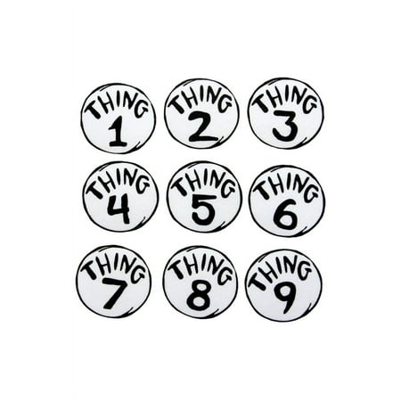 Dr. Seuss Thing 1 - 9 Set of Patches