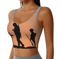 thumbnail image 2 of Pofeuu Anzac Day Print Sports Bra for Women Sexy Vest Yoga Running Gym Fitness Crop Bras Tops-XX-Large, 2 of 8