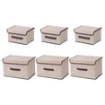 thumbnail image 5 of 3 juegos de cajas de almacenamiento plegables con tapa, organizador de ropa para armario., 5 of 5