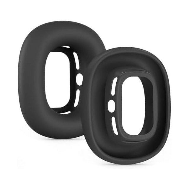 wonima11 Silicone Ear Pads Case Cover for AirPods Max Headphones Cushions, Sweatproof, Anti-Scratch Accessories Soft Silicone Protector for Apple AirPods Max (Black)