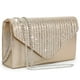 thumbnail image 2 of Bolso de noche de satén esmerilado Dasein Clutch Purse para mujer, 2 of 6