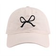 thumbnail image 3 of Womens Beach Hat Women Cute Bow Preppy Trucker Sun Cap Hiking Travel Beige One Size, 3 of 4