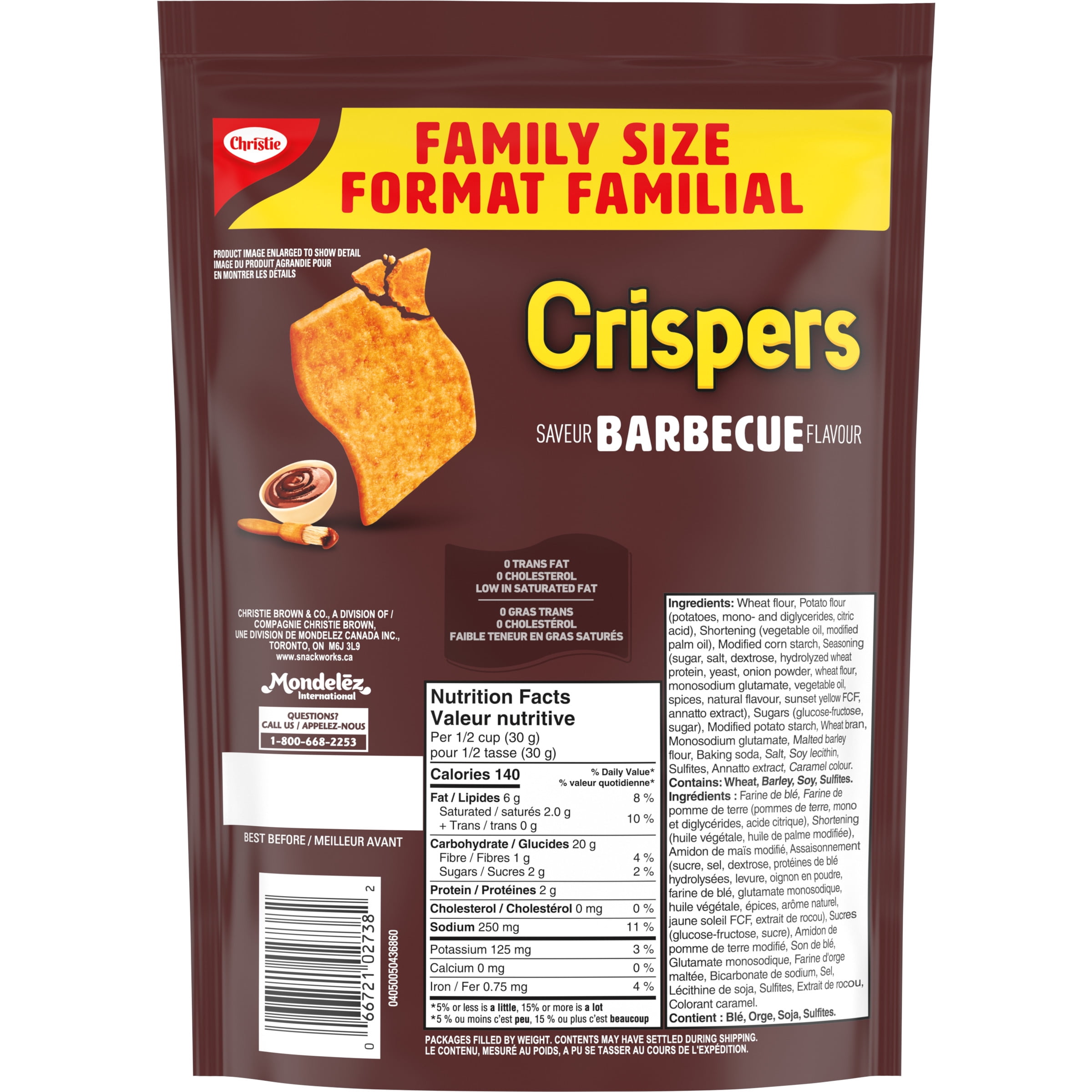Crispers Saveur Barbecue Format Familial, 240g