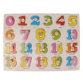 thumbnail image 2 of 2 Piece Wooden Peg Puzzle Jigsaw Preschool Early Learning Educational Toy for Kids - Numbers And Alphabet Hugo Rompecabezas de madera Clavija, 2 of 5