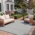 thumbnail image 3 of Safavieh Courtyard Ariana Geometric Indoor/Outdoor Area Rug, Blue/Bone, 5'3" x 7'7", 3 of 10