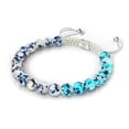 thumbnail image 1 of Starlit Waves | Silver | Firefly Glass Macrame Bracelet, 1 of 8