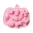 thumbnail image 1 of 8 Cavity Halloween Skull Cake Mold Temperature Resistant Ghost Shape Baking Mold Anti Stick Reusable Bat Shape Baking Pan Tray, 1 of 7