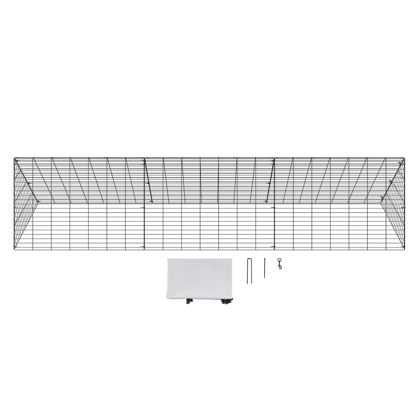 Chicken Tunnels, Chicken Tunnels for Yard, Portable Chicken Tunnels for Outside Easy Installation, Chicken Coop Run, Suitable for Chickens, Ducks, Rabbits 118.1 x 28 x 24.2 inch (LxWxH)