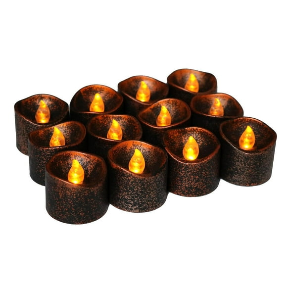 12pc Black Candle Lamp Home Dining Table Electronic Candle Lamp Halloween