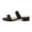 Black, variant on CUSHIONAIRE Women's Nan Two Band Braided Low Block Heel Slide Sandal +Memory Foam