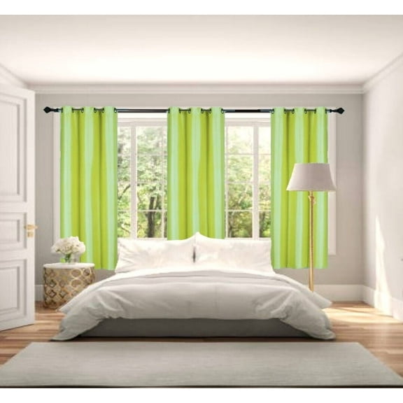 Adam Yellow Color Set of 2 Panels Drapes Thermal Blackout Noise Reduce 100% privacy Window Curtain Grommets Home Décor 63" Long