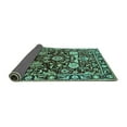 thumbnail image 2 of Ahgly Company Indoor Square Oriental Turquoise Blue Industrial Area Rugs, 7' Square, 2 of 4