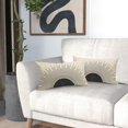thumbnail image 6 of Black Sun Sunrise Sunshine Lumbar Pillow Covers 12X20 Inch Sunset Boho Abstract Decorative Pillow Cases Modern Bohemian Linen Throw Pillows Set of 2 Home Decor for Sofa Porch Couch Outdoor, 6 of 6