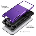 thumbnail image 2 of Dteck Wallet Case for iPhone 14 Pro Max,Shockproof Rubber Rugged 4-Card Credit Holder Slots Cover Hybrid Heavy Duty Protection Armor Phone Back Case,Purple, 2 of 6