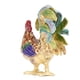 thumbnail image 4 of Caja de baratijas de gallo ANGGREK Joyero Compacto Portátil de Metal de Colores Vivos, 4 of 7