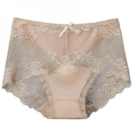 

Feiona-Women Lace Underwear Lace Briefs Panties Seamless Bow Underwear Soft Lingerie Underwear Breathable Hollow Out Briefs
