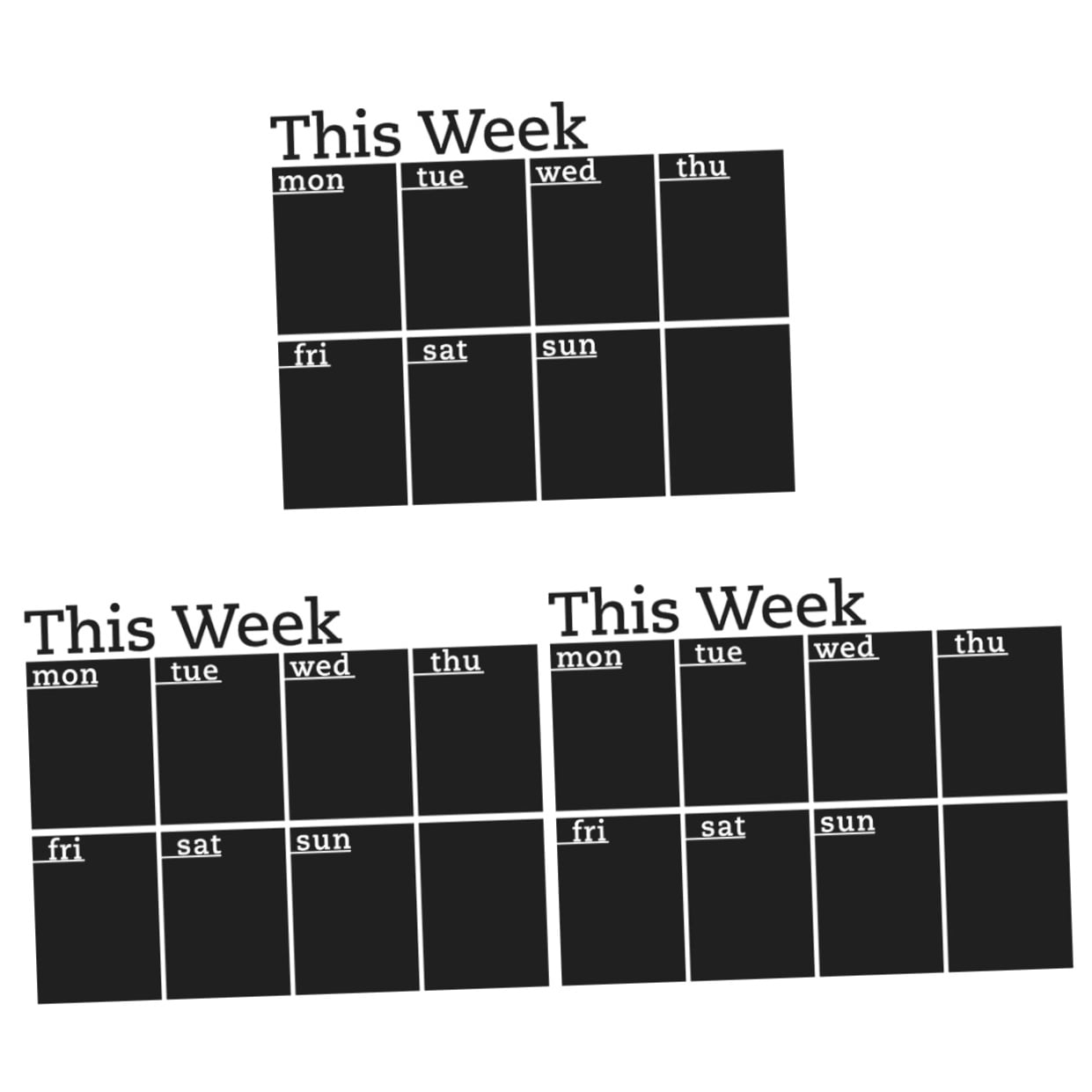 LITINKIMI Black Chalkboard Wall Calendar Sticker for Easy Planning 3Pcs
