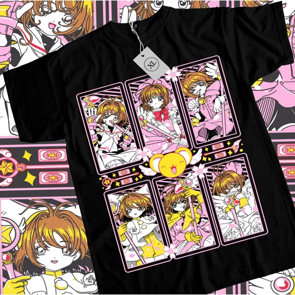 RARE Cardcaptor Sakura T-shirt Kawaii Anime Manga Waifu Kero-Chan Gift Shirt All Size