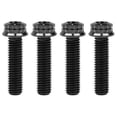 thumbnail image 1 of Wanyifa Titanium Flange 12 Point Head M10 x20 25 30 35 40 45 50 55 60 65 70 mm Bolt Screw,M10x45mm Pitch 1.25mm,Black,4 Pcs, 1 of 7
