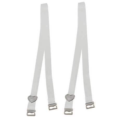 Invisible Bra Straps - Pair Metal End Invisible Striped Soft Plastic Bra Shoulder Strap Belt